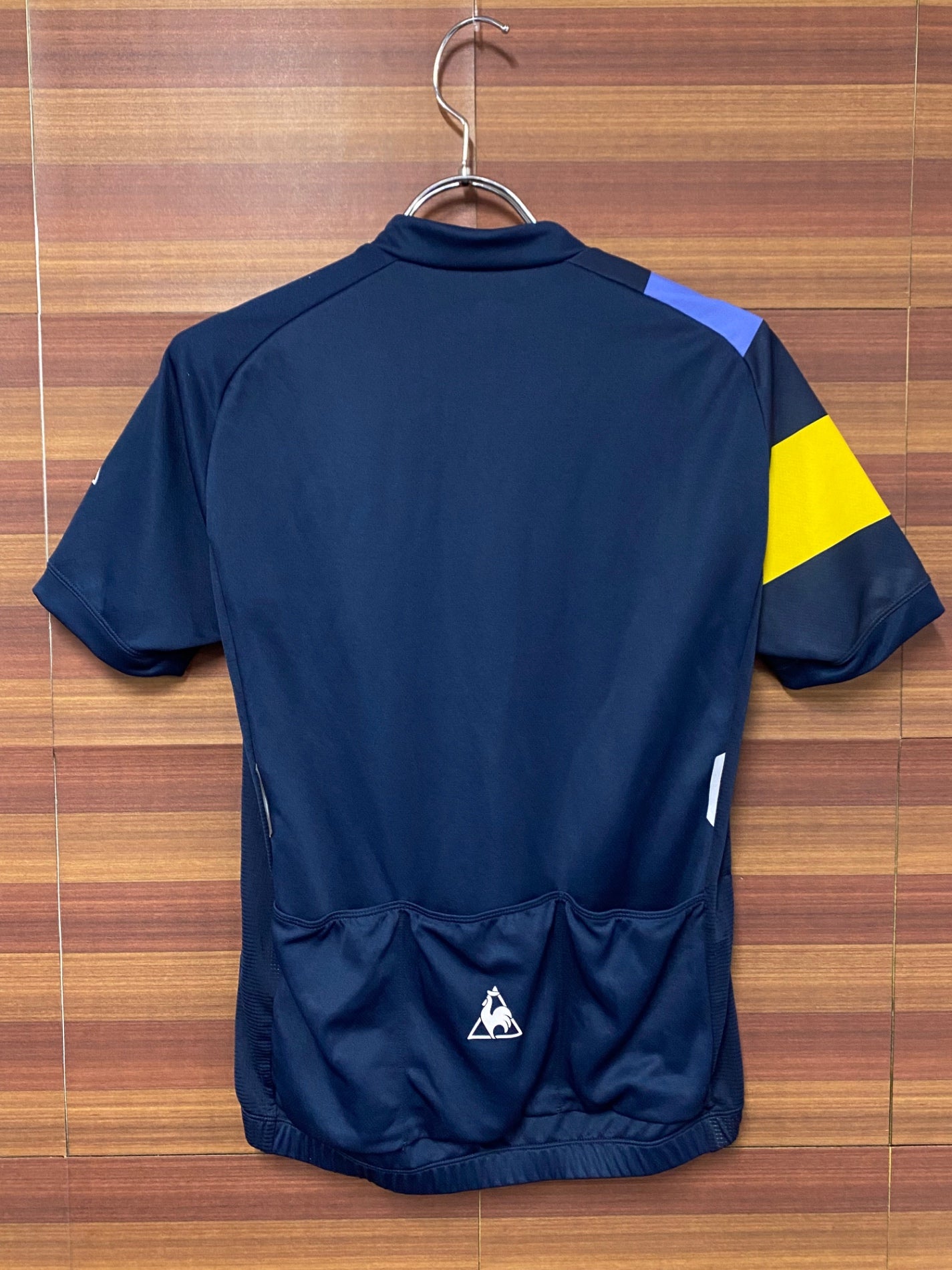 IT615 ルコックスポルティフ le coq sportif 半袖サイクルジャージ 紺 S