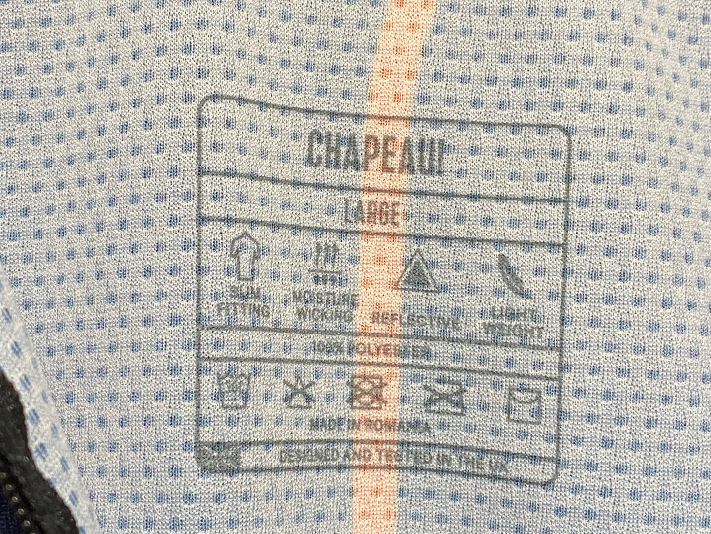 JA597 シャポー CHAPEAU! 半袖 サイクルジャージ 濃紺 L