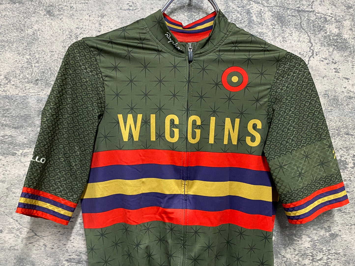 IY117 ラファ Rapha PRO TEAM AERO 半袖 サイクルジャージ XS Team Wiggins オリーブ