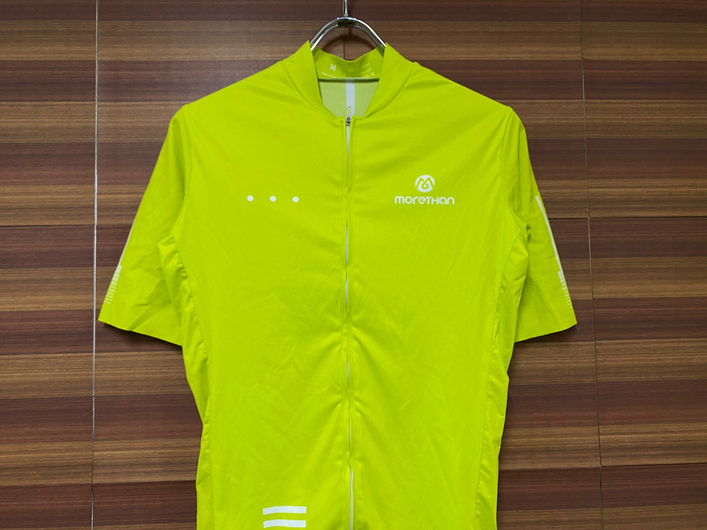 IN339 モアザン morethan 半袖 サイクルジャージ 黄 M