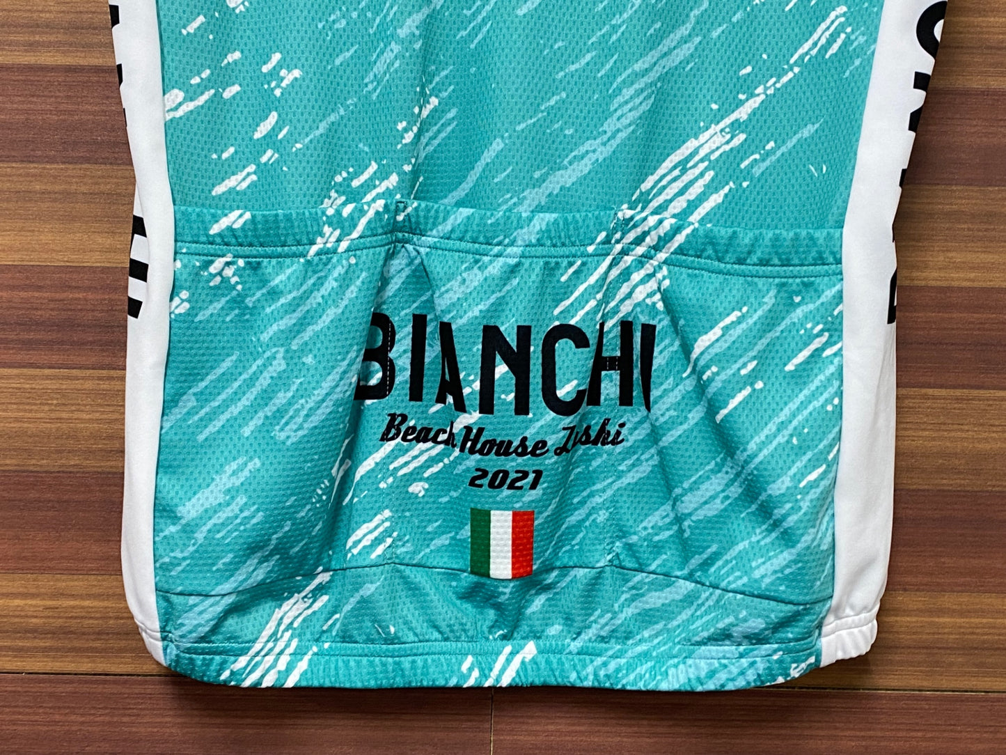 HU449 ビオレーサー BiORACER 半袖 サイクルジャージ 4/L Bianchi チェレステ