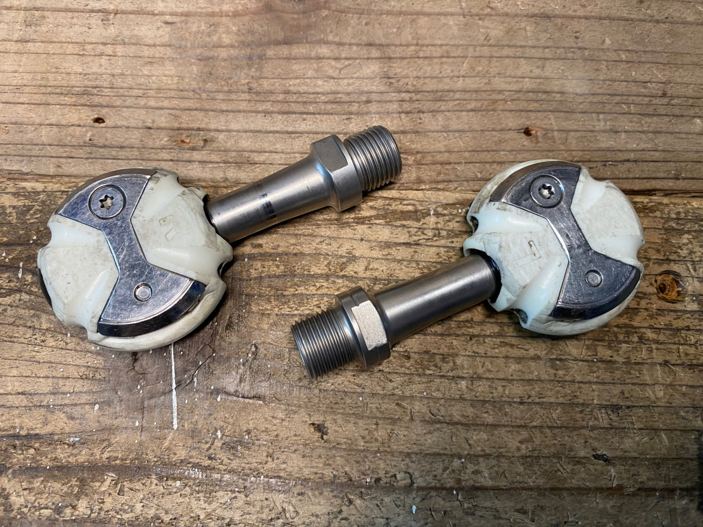 IU778 スピードプレイ Speedplay ZERO ビンディングペダル 白 ステンレスシャフト