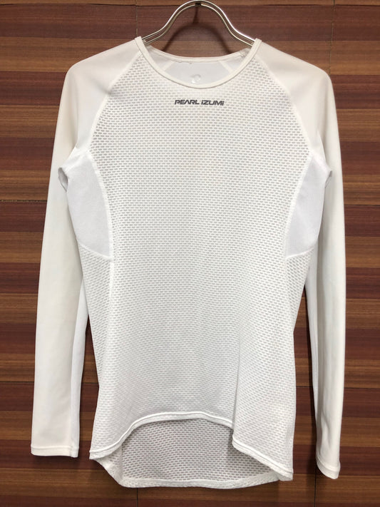 IO230 パールイズミ PEARl iZUMi 長袖べースレイヤー 白 メッシュ
