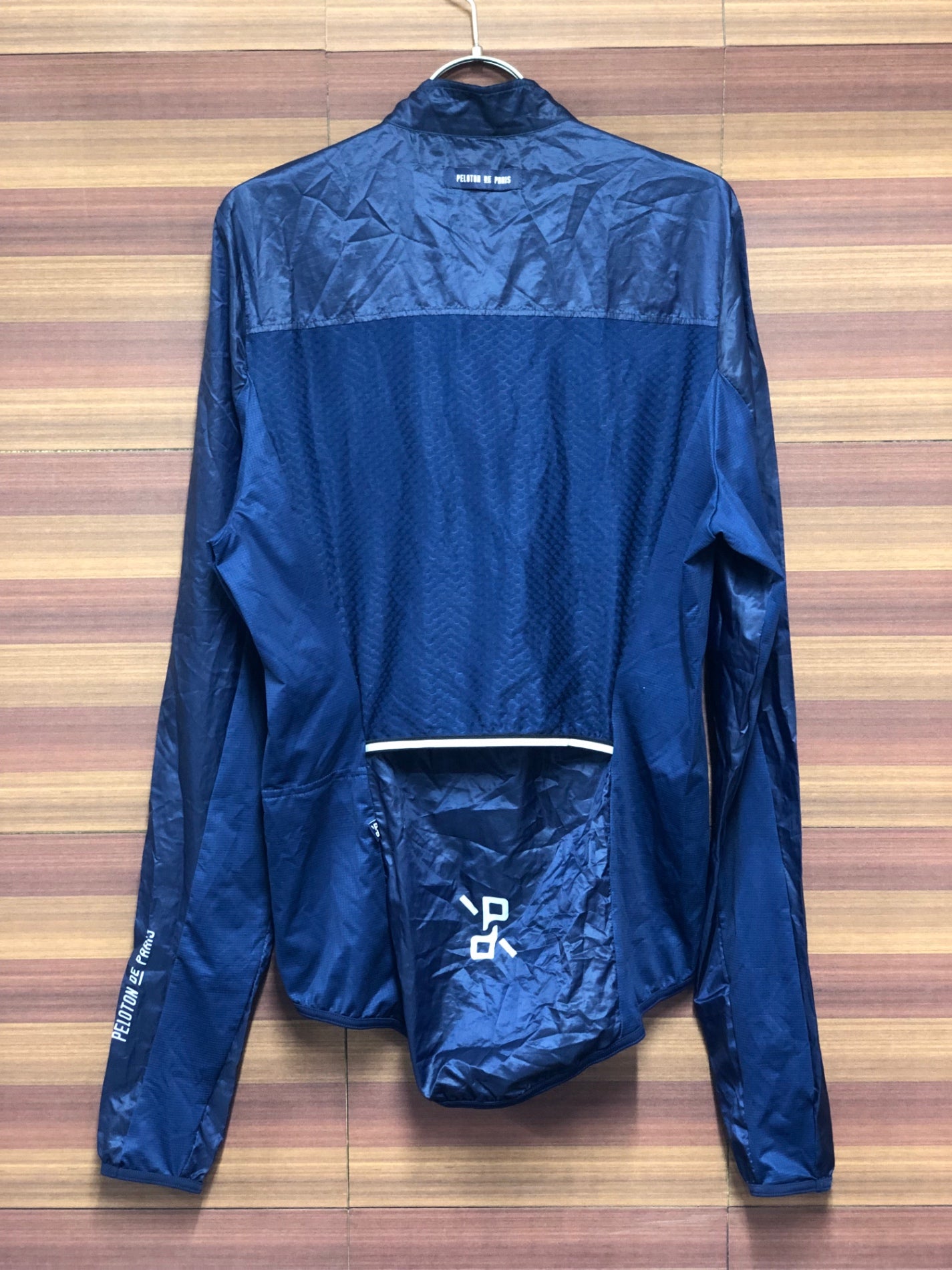 IO500 プロトンド パリ PELOTON DE PARIS 長袖 サイクルジャケット 裏起毛 緑 M ※襟に擦れ痕,ほつれ有