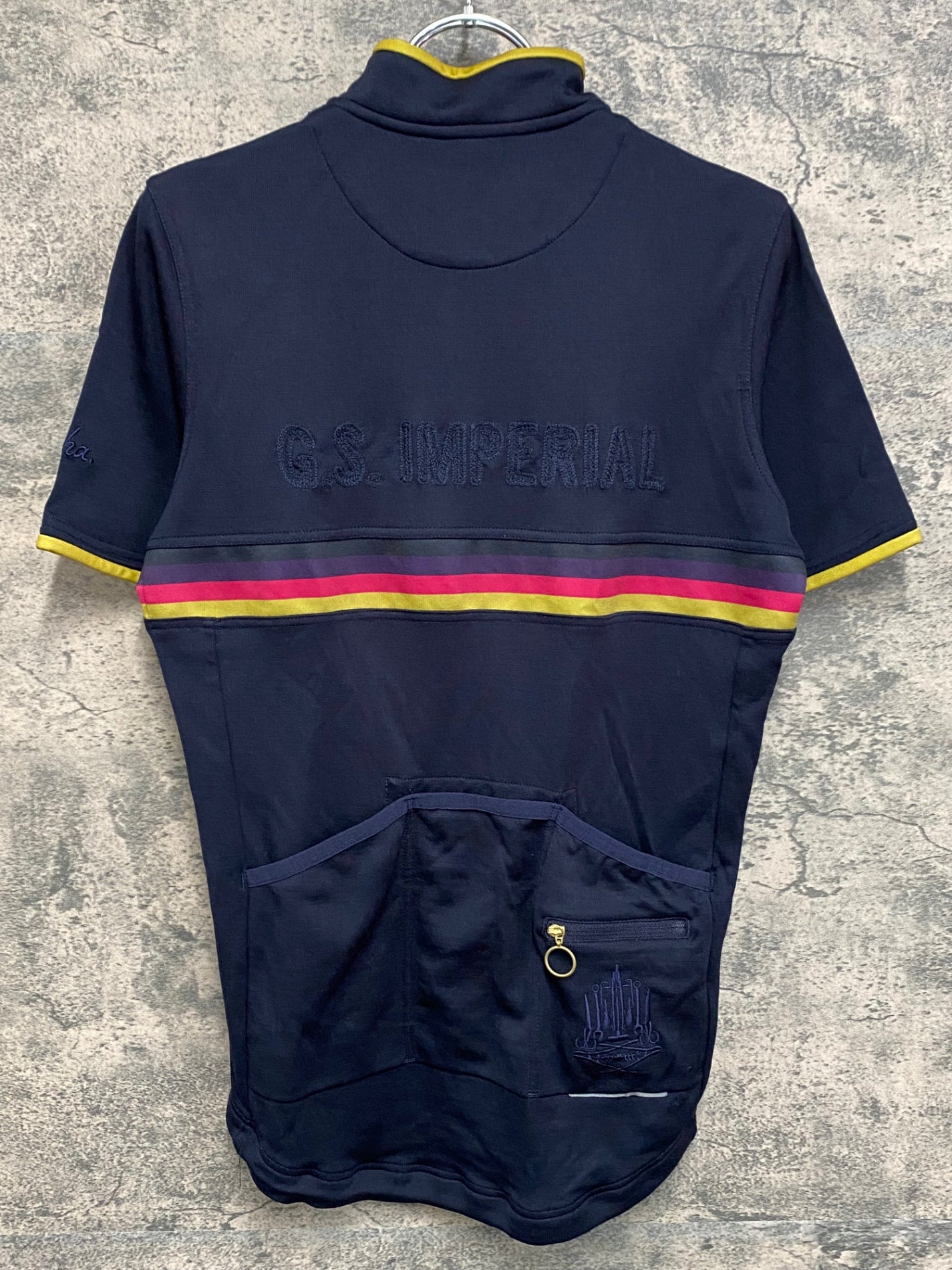 IY144 ラファ Rapha GS Imperial Works 半袖 ハーフジップ サイクルジャージ S