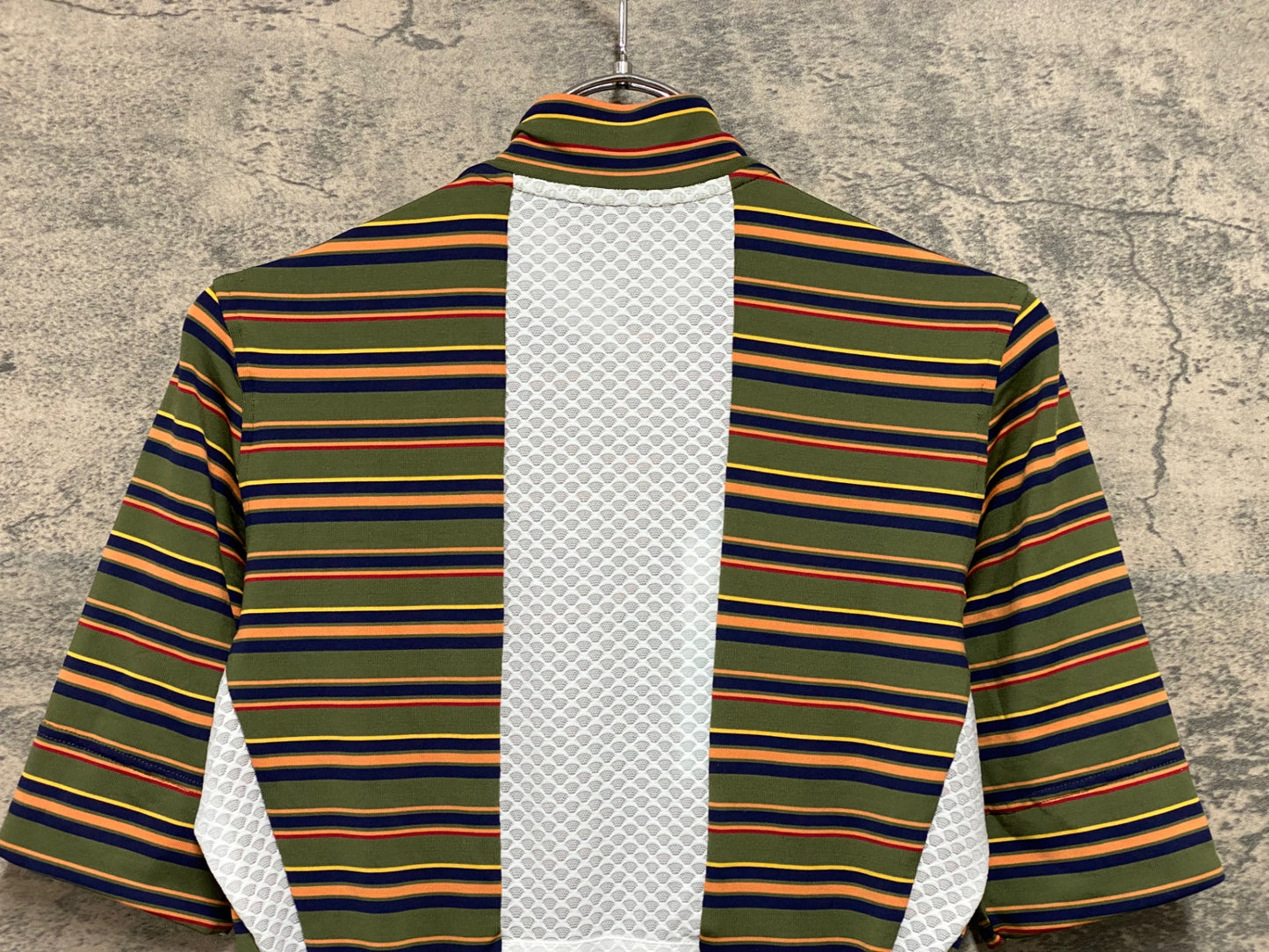 JB505 カフェドシクリステ Cafe du Cycliste FRANCINE Man 半袖 サイクルジャージ カーキ オレンジ 総柄 XS