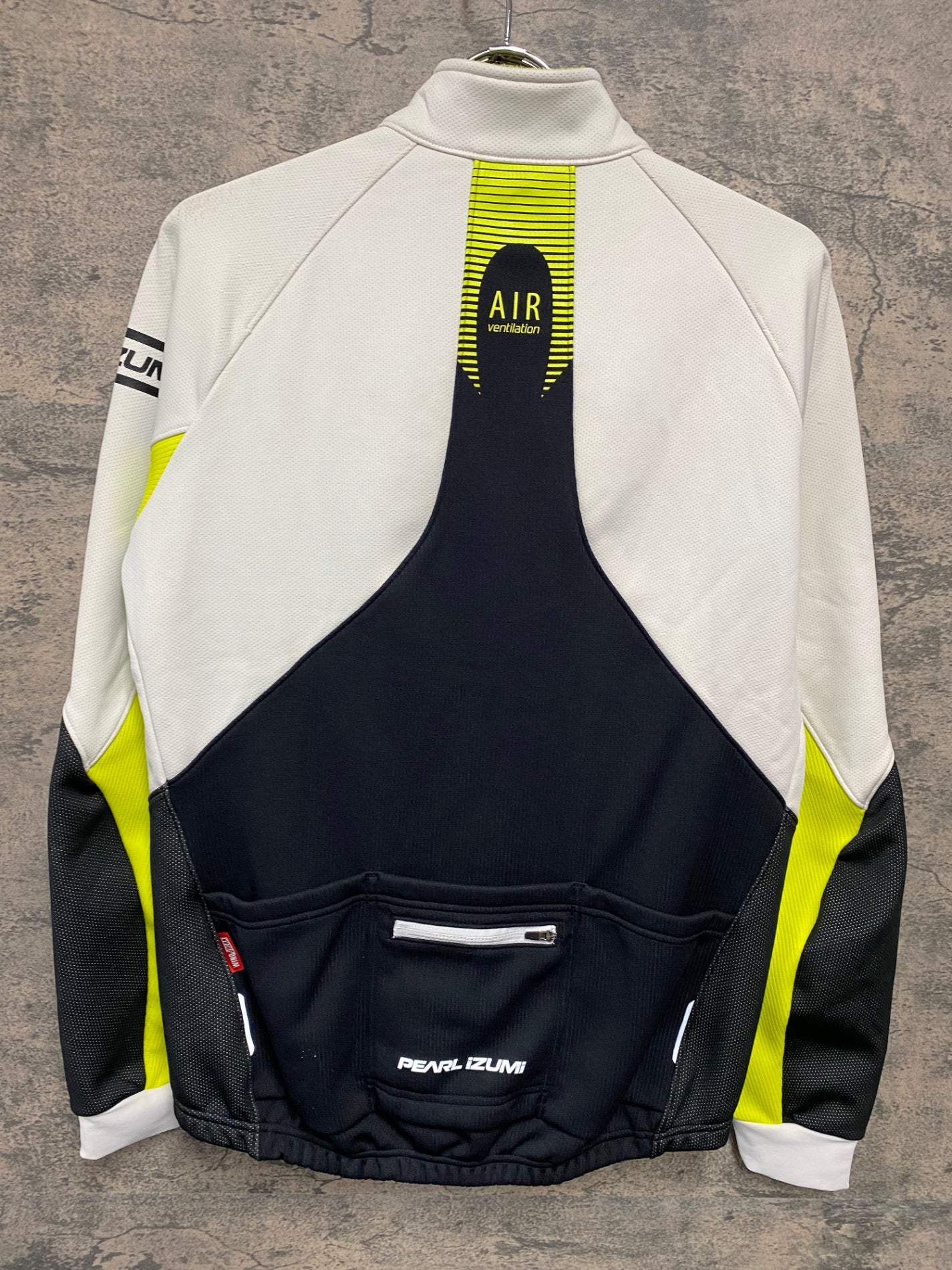 JD075 パールイズミ PEARL iZUMi 長袖 サイクルジャケット 黒 白 L 裏起毛 WINDBREAK