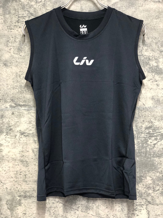 IV923 ジャイアント GIANT Liv ノースリーブ ベースレイヤー 黒 レディース L メッシュ
