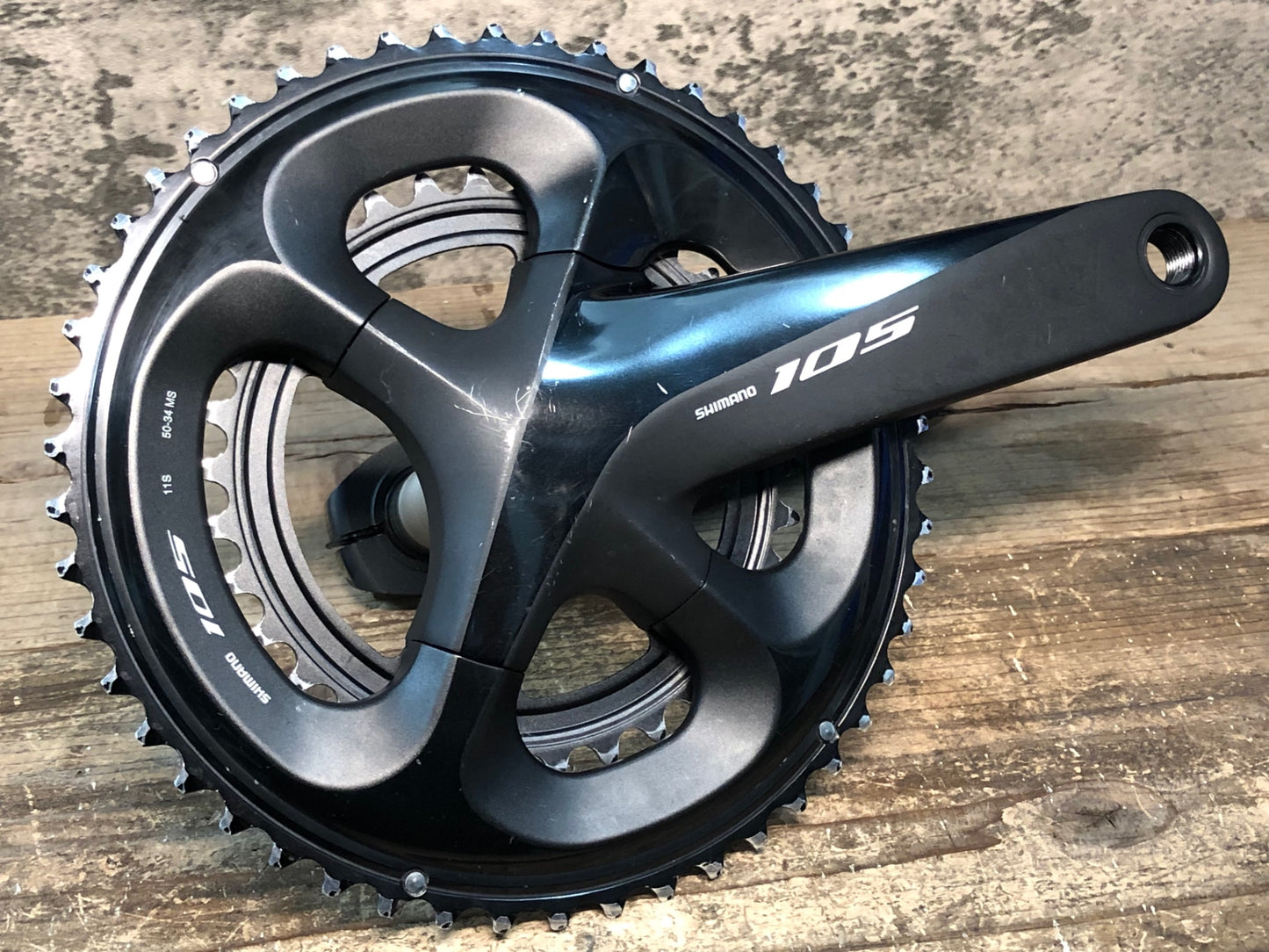 IN333 シマノ SHIMANO 105 FC-R7000 クランクセット 165mm 50-34T 11S 使用感大