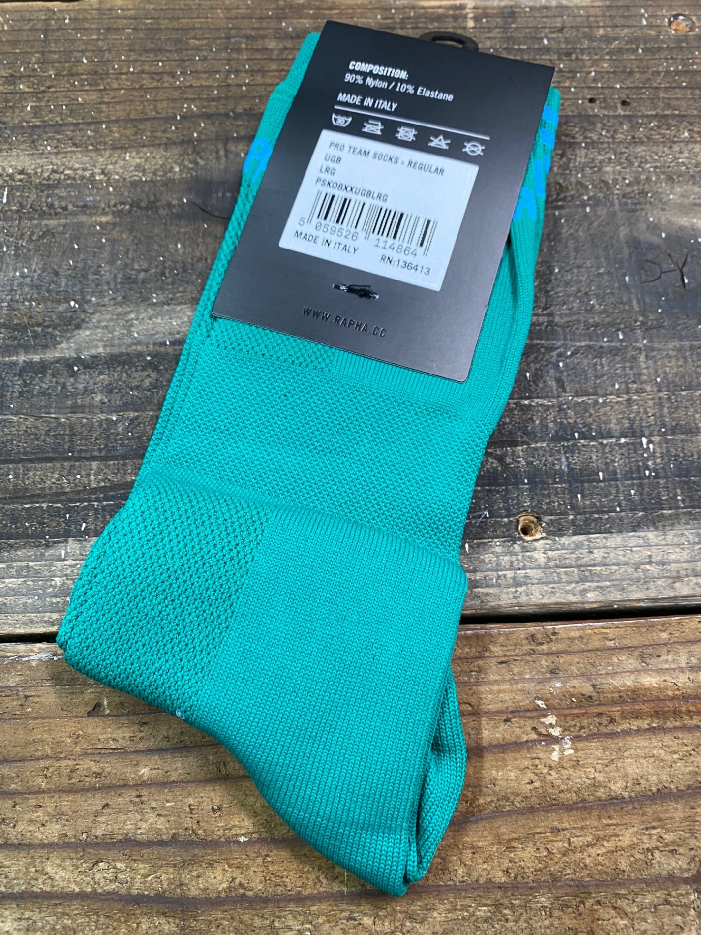 IO472 ラファ RAPHA プロチーム ウィンター PRO TEAM ソックス 靴下 緑 Regular 未使用品