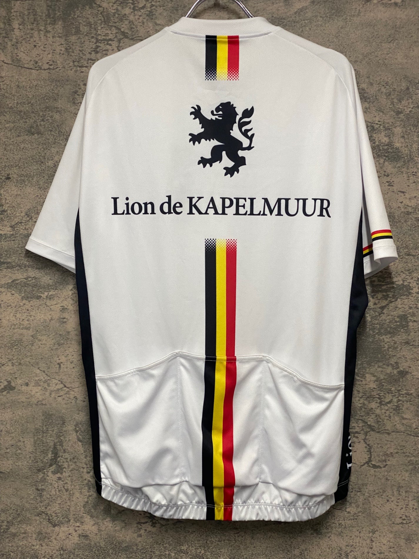 IZ124 リオンドカペルミュール Lion de KAPELMUUR 半袖 サイクルジャージ 白 WL 未使用品