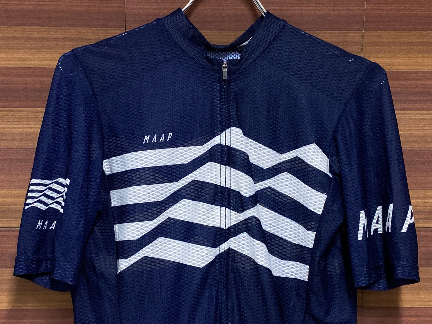 IO166 マープ MAAP 半袖 サイクルジャージ 紺 白 S