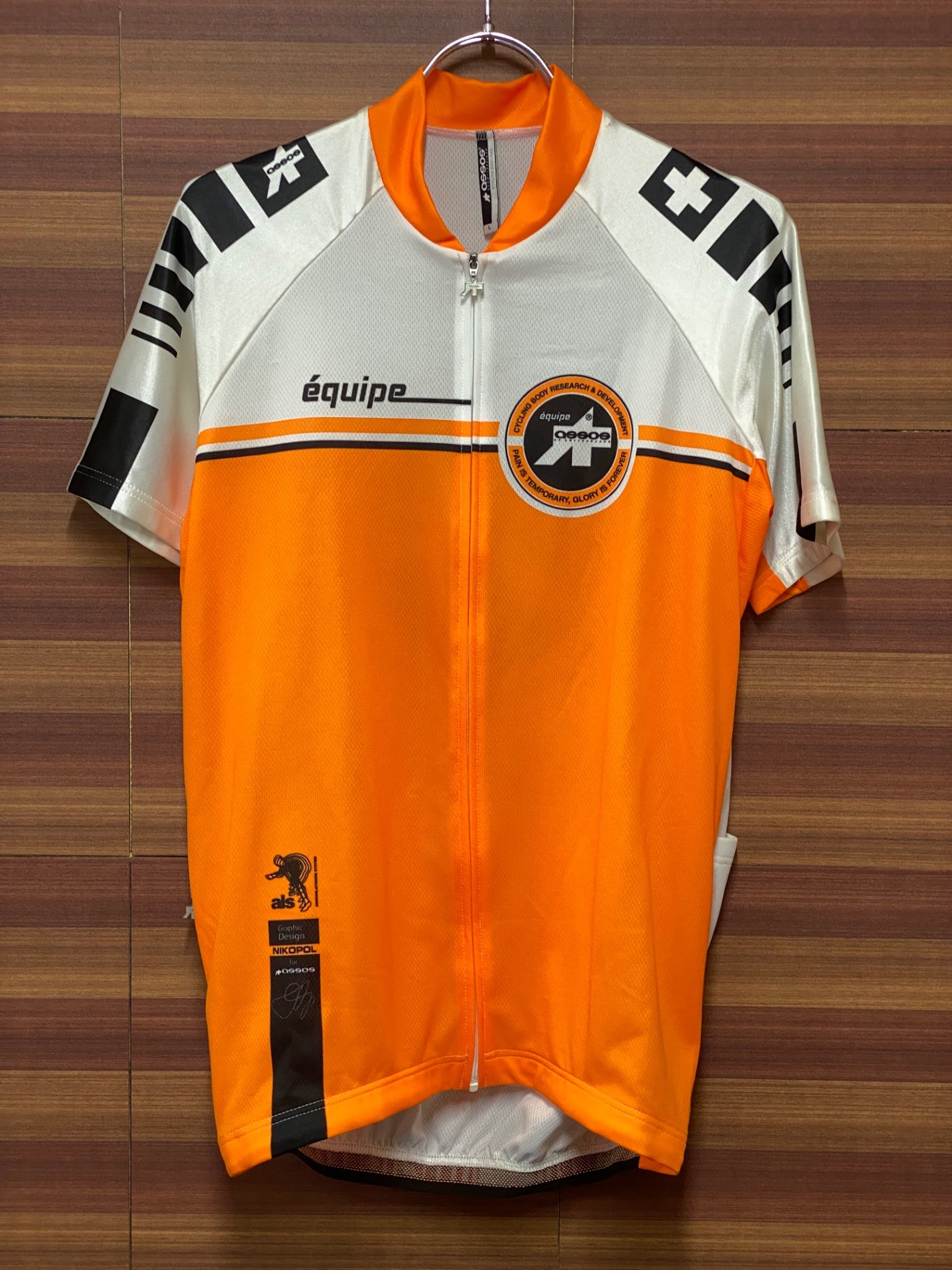 ID878 アソス assos EQUIPE 半袖 サイクルジャージ オレンジ L