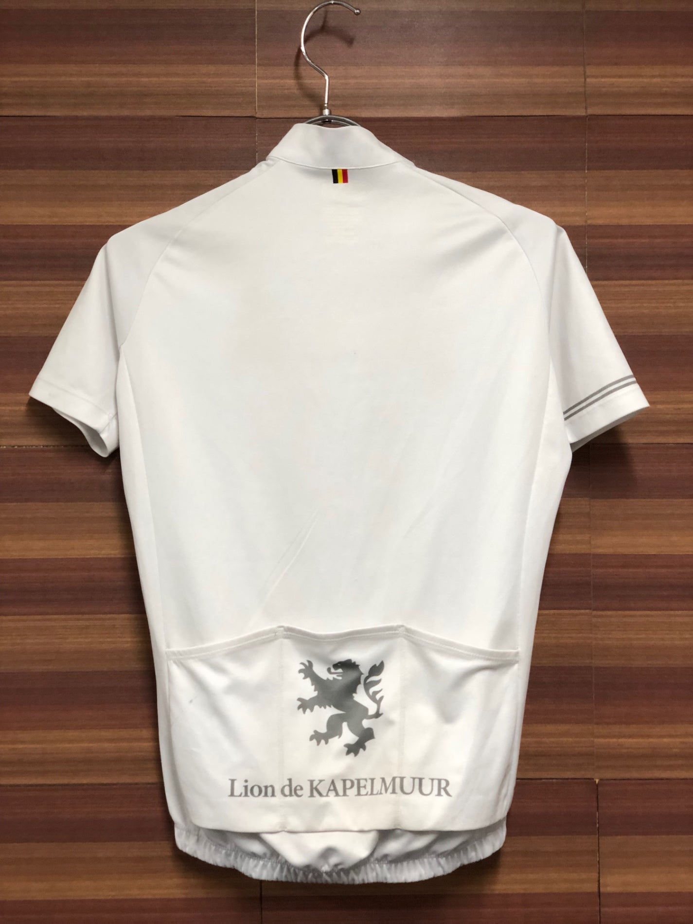 IN237 リオンドカペルミュール Lion de KAPELMUUR 半袖 サイクルジャージ 白 S ※スレ
