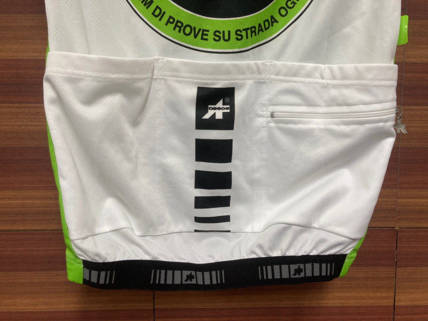 IS855 アソス Assos EQUIPE 半袖 サイクルジャージ 白 緑 レディース XS