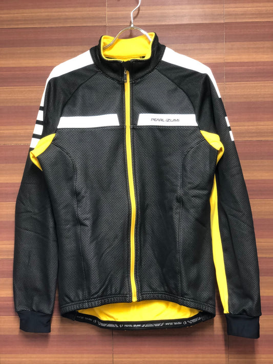 IN030 パールイズミ PEARL iZUMi 長袖 サイクルジャケット 裏起毛 黒黄 L