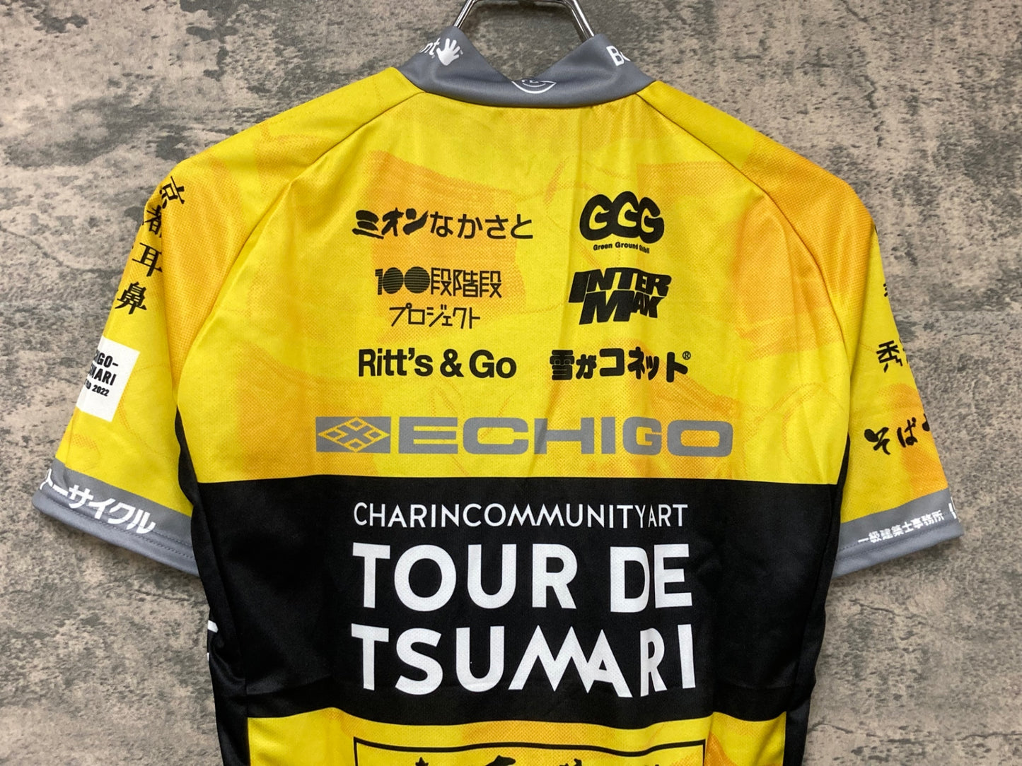 IX948 オンヨネ onyone 半袖サイクルジャージ 黄 M TOUR DE TSUMARI