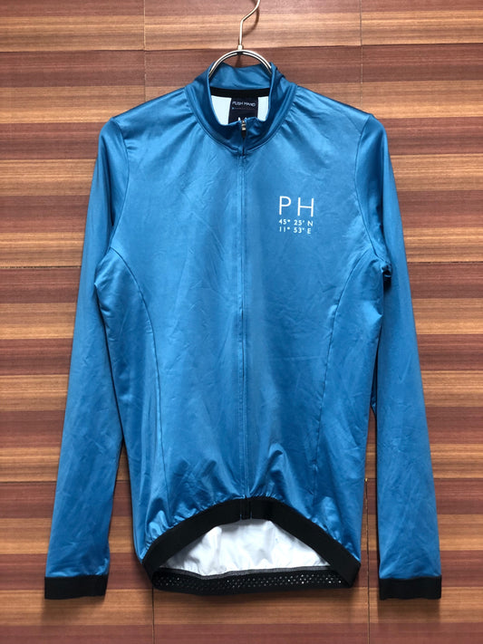 IO581 プッシュハード PUSH HARD 長袖 サイクルジャージ 青 M