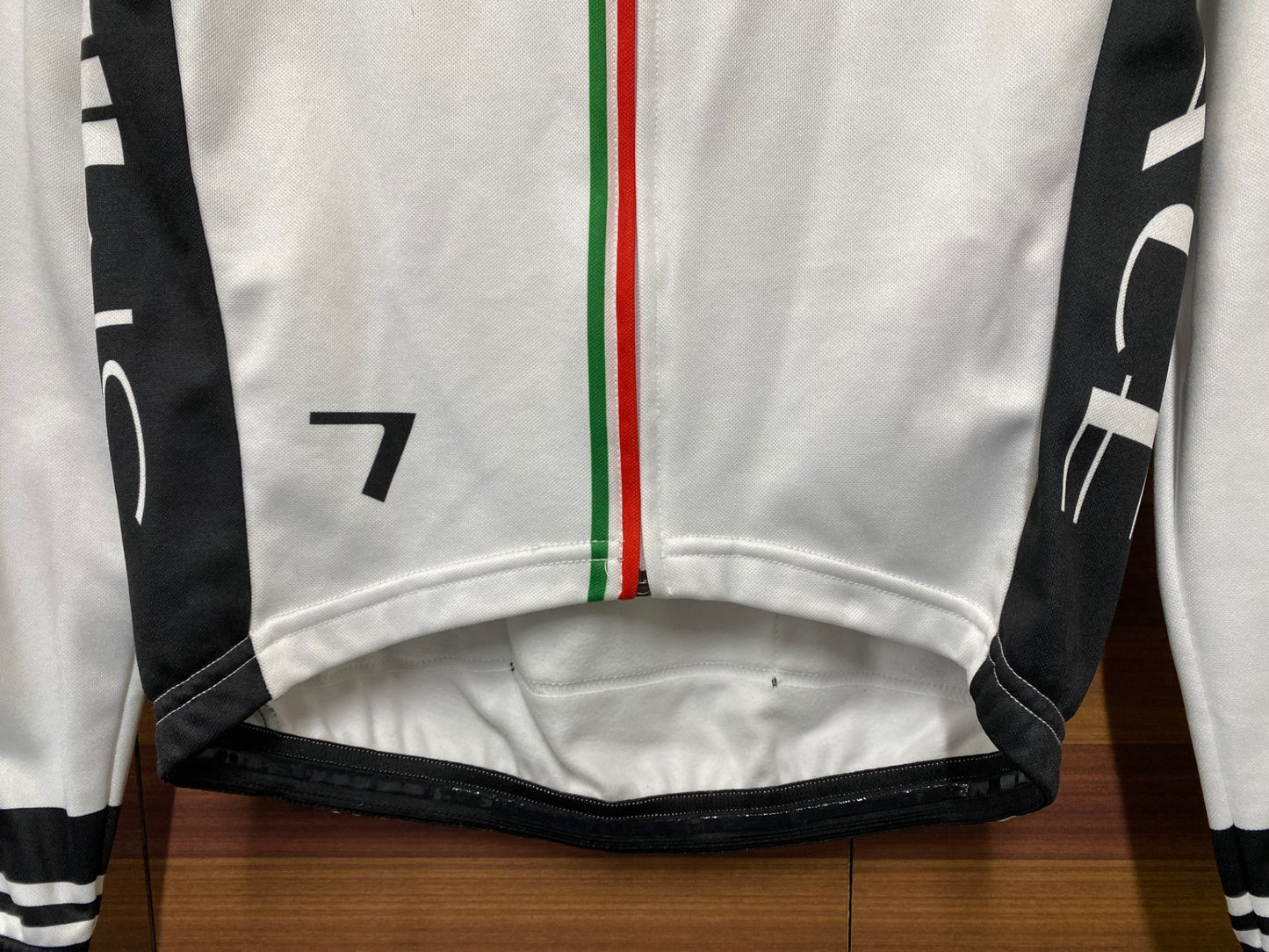 IN536 ジェッセージ GSG 長袖 サイクルジャージ 白 S 裏起毛 ※汚れ