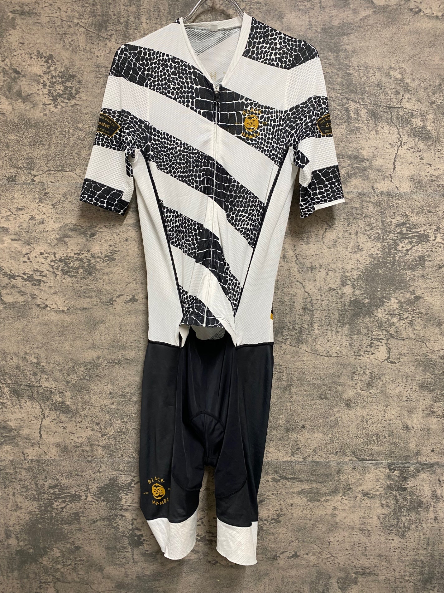 JC673 サンボルト SUNVOLT 半袖 セパレート ワンピース 白 黒 L BLACK MAMBA ※穴開き