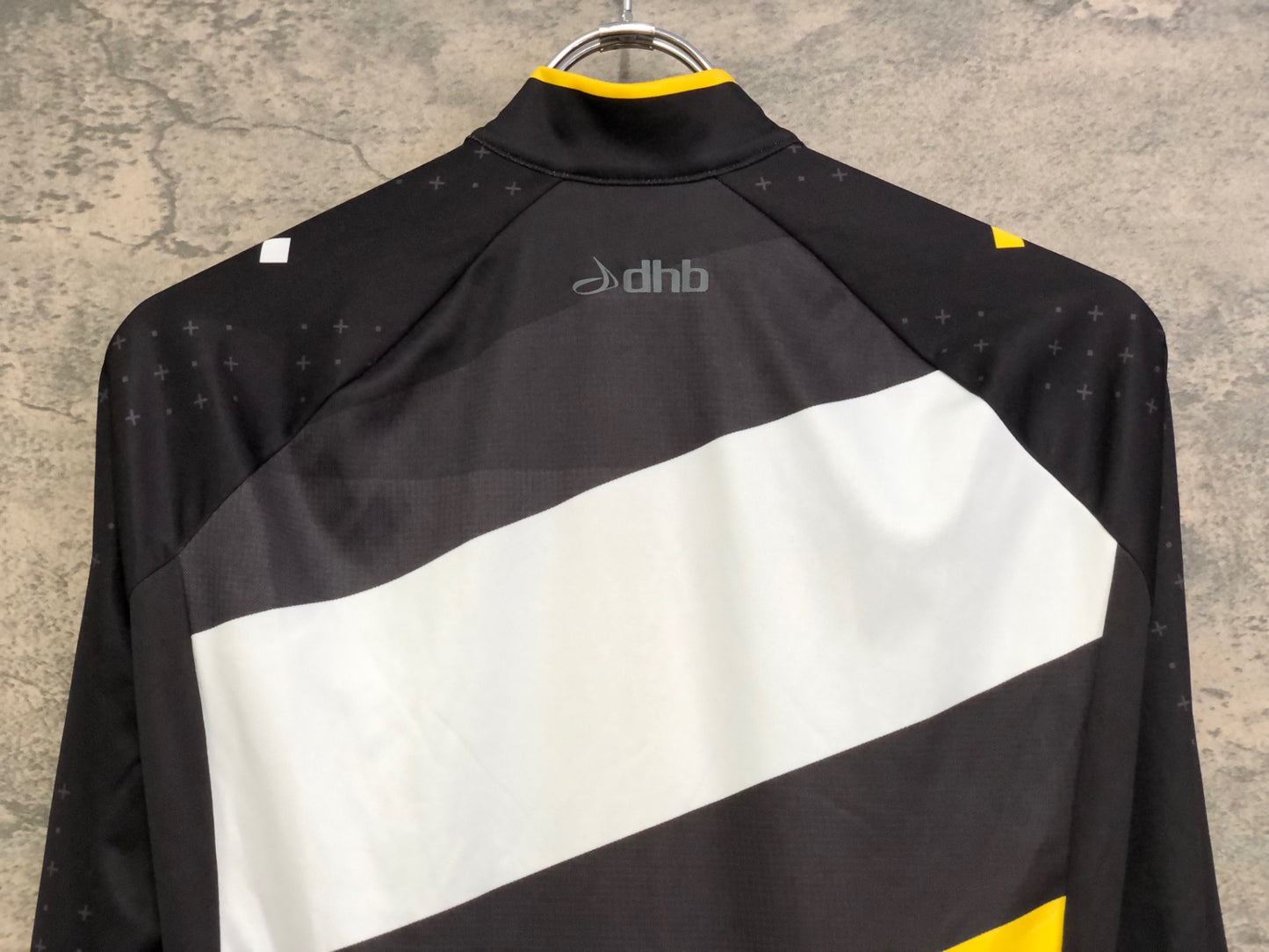 IV289 dhb 長袖サイクルジャージ 白黒黄 XS