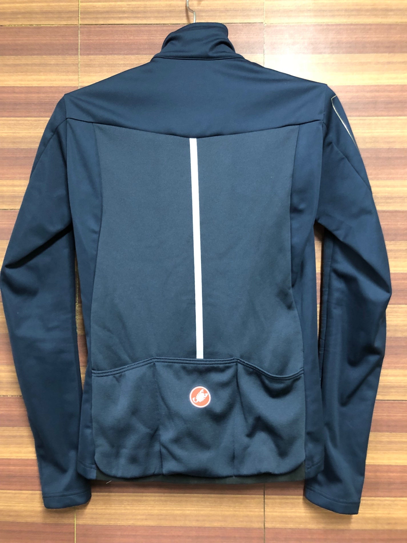 HV508 カステリ castelli 長袖サイクルジャケット 紺 S 裏起毛 GORE TEX INFINIUM