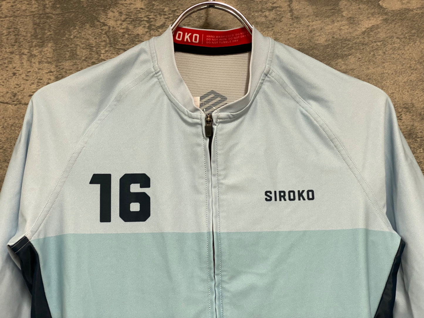 JB362 シロコ SIROKO 半袖 サイクルジャージ 水色 紺 S