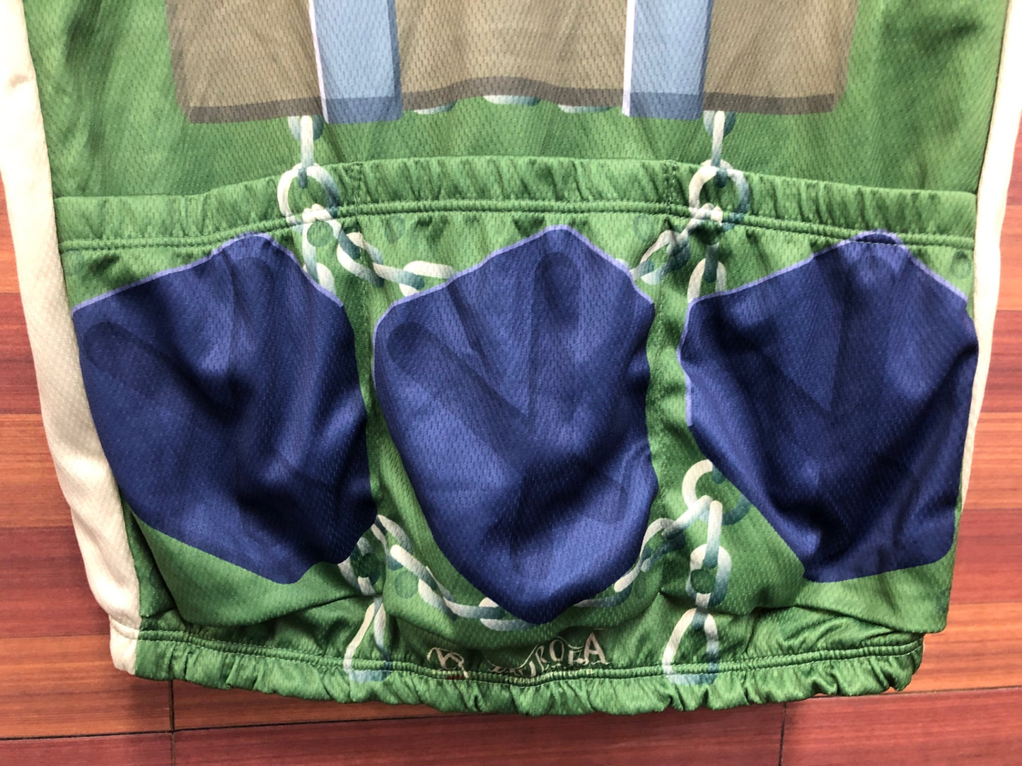 IS995 ウェイブワン WAVE ONE AURORA 半袖 サイクルジャージ 緑 青 赤 L 装甲騎兵ボトムズ スコープドッグ ターボカスタム 痛ジャージ