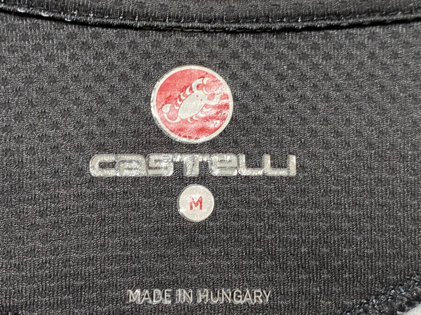 IZ858 カステリ CASTELLI 長袖 サイクルジャージ Mサイズ 黒 ※前面ほつれ有り