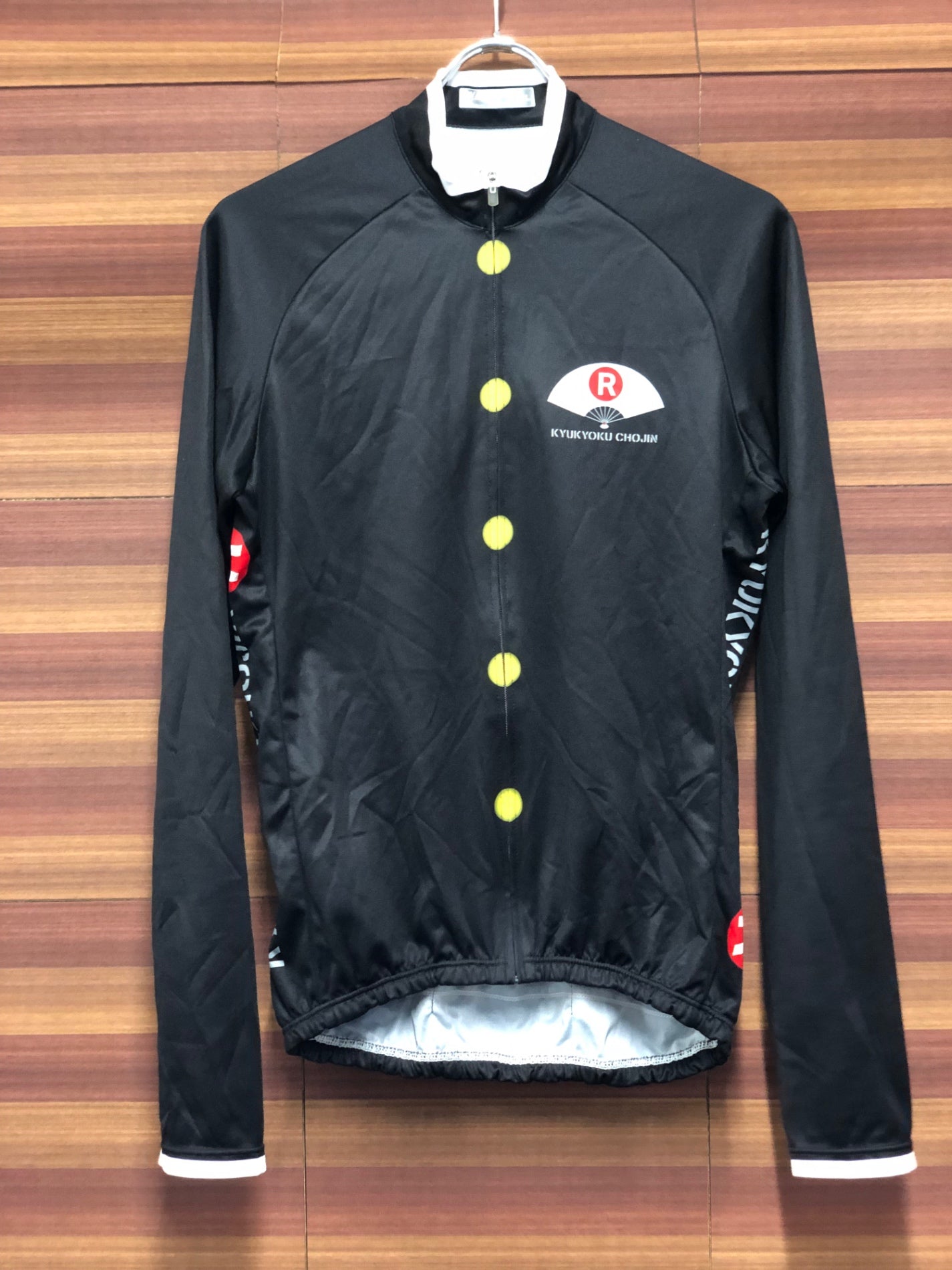 IS989 ウェイブワン WAVEONE 長袖 サイクルジャージ 黒 L 究極超人あ～る 痛ジャージ