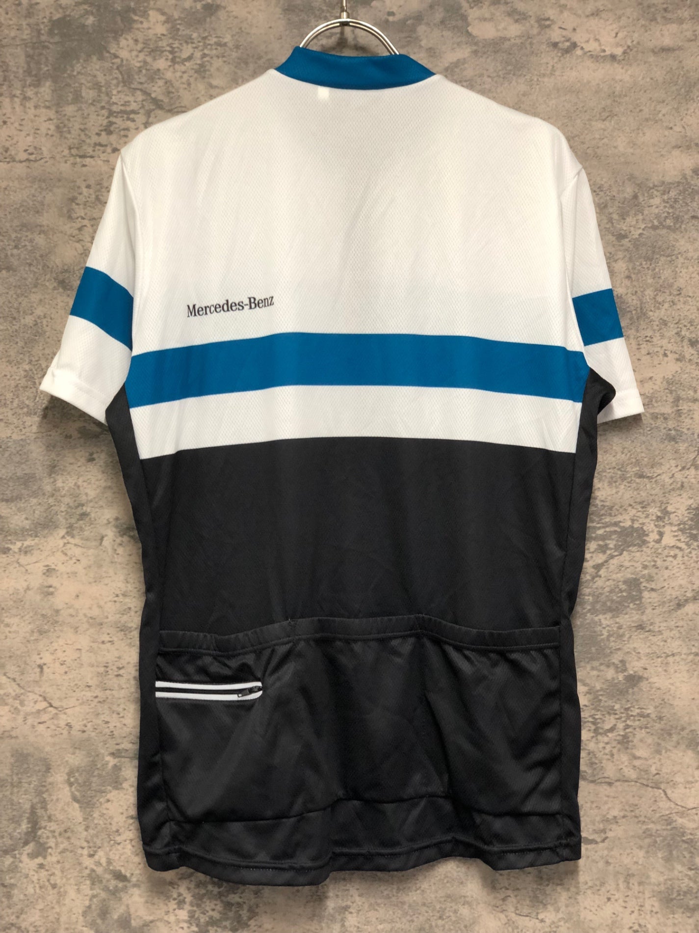 IX739 メルセデスベンツ Mercedes-Benz 半袖 サイクルジャージ 黒 白 青 M