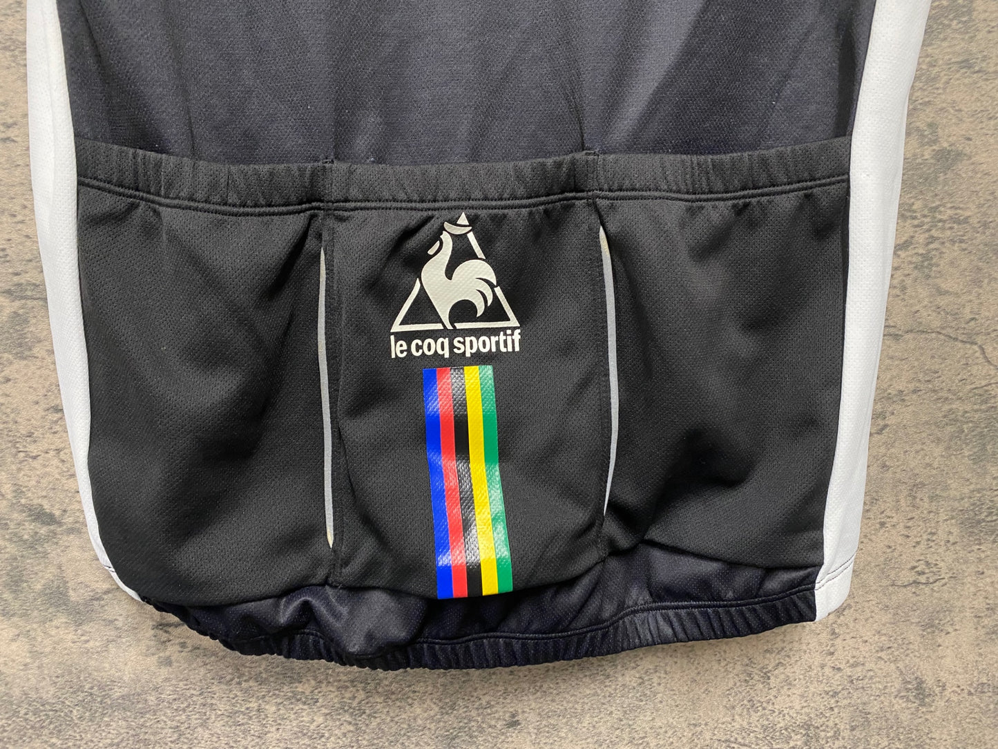 IQ036 ルコックスポルティフ le coq sportif 半袖 サイクルジャージ XL アルカンシェル ハーフジップ