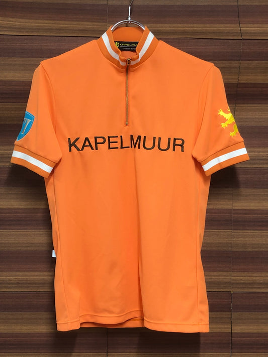IK567 カペルミュール KAPELMUUR 半袖サイクルジャージ ハーフジップ オレンジ XSサイズ