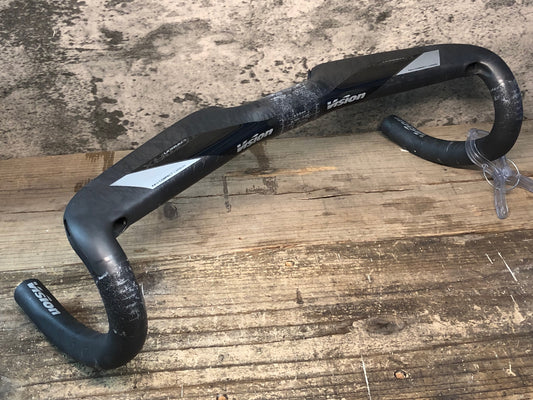 IV458 ヴィジョン VISION トライマックス TRIMAX CARBON AERO エンドC-C410mm φ31.8 カーボン ドロップハンドル