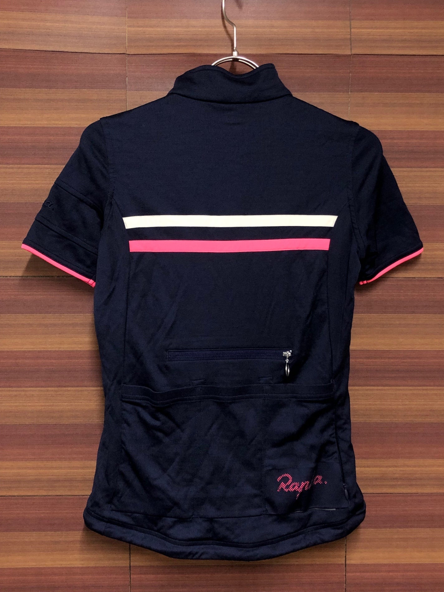 IO921 ラファ Rapha WOMEN'S SHORT SLEEVE BREVET JERSEY 半袖 サイクルジャージ 濃紺 XS レディース