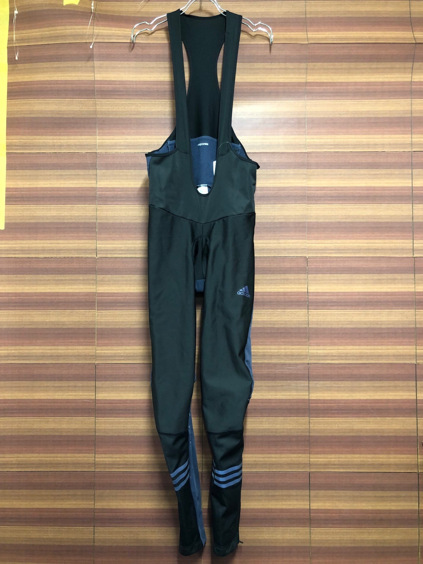 IN986 アディダス adidas 裏起毛 ビブタイツ 黒 O