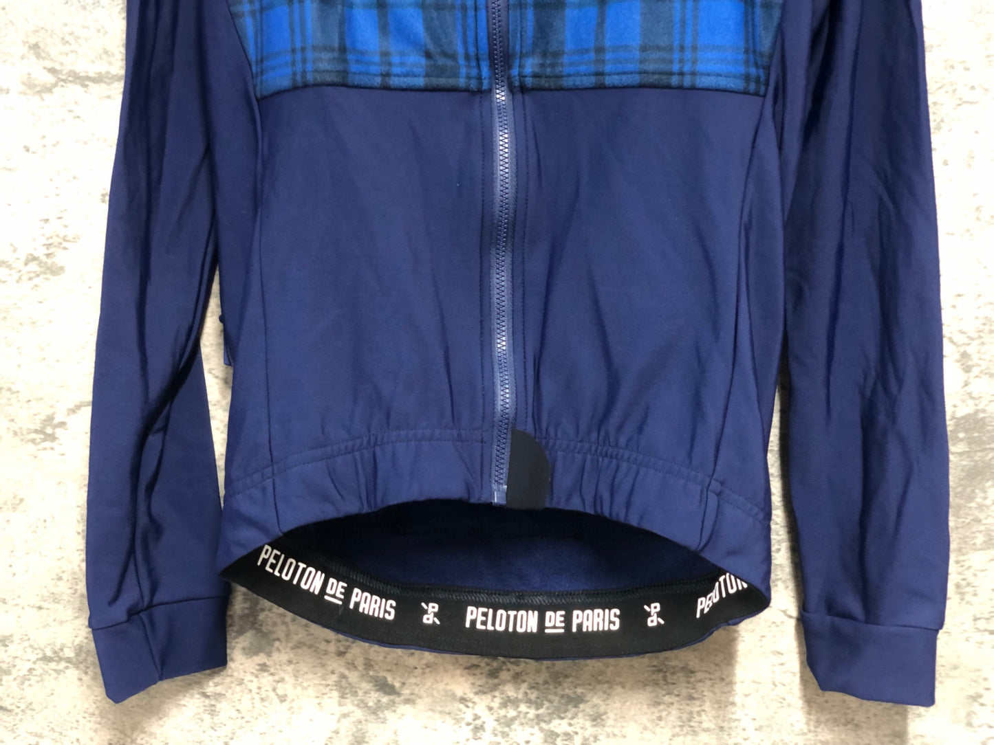 IY193 プロトンドパリ Peloton de Paris Atlas Jersey 長袖 サイクルジャージ 濃紺 XS 裏起毛