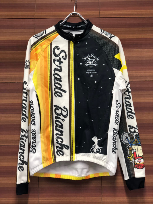 IL580 サンボルト SUNVOLT 長袖 サイクルジャケット 黄 白 レディース L 裏起毛 痛ジャージ かわうその自転車屋さん