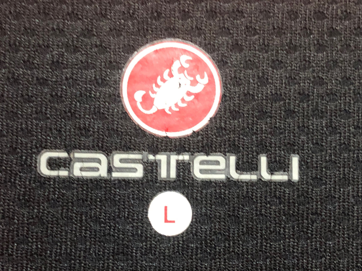 IF304 カステリ CASTELLI 半袖サイクルジャージ 黒白 L 日焼け ほつれ