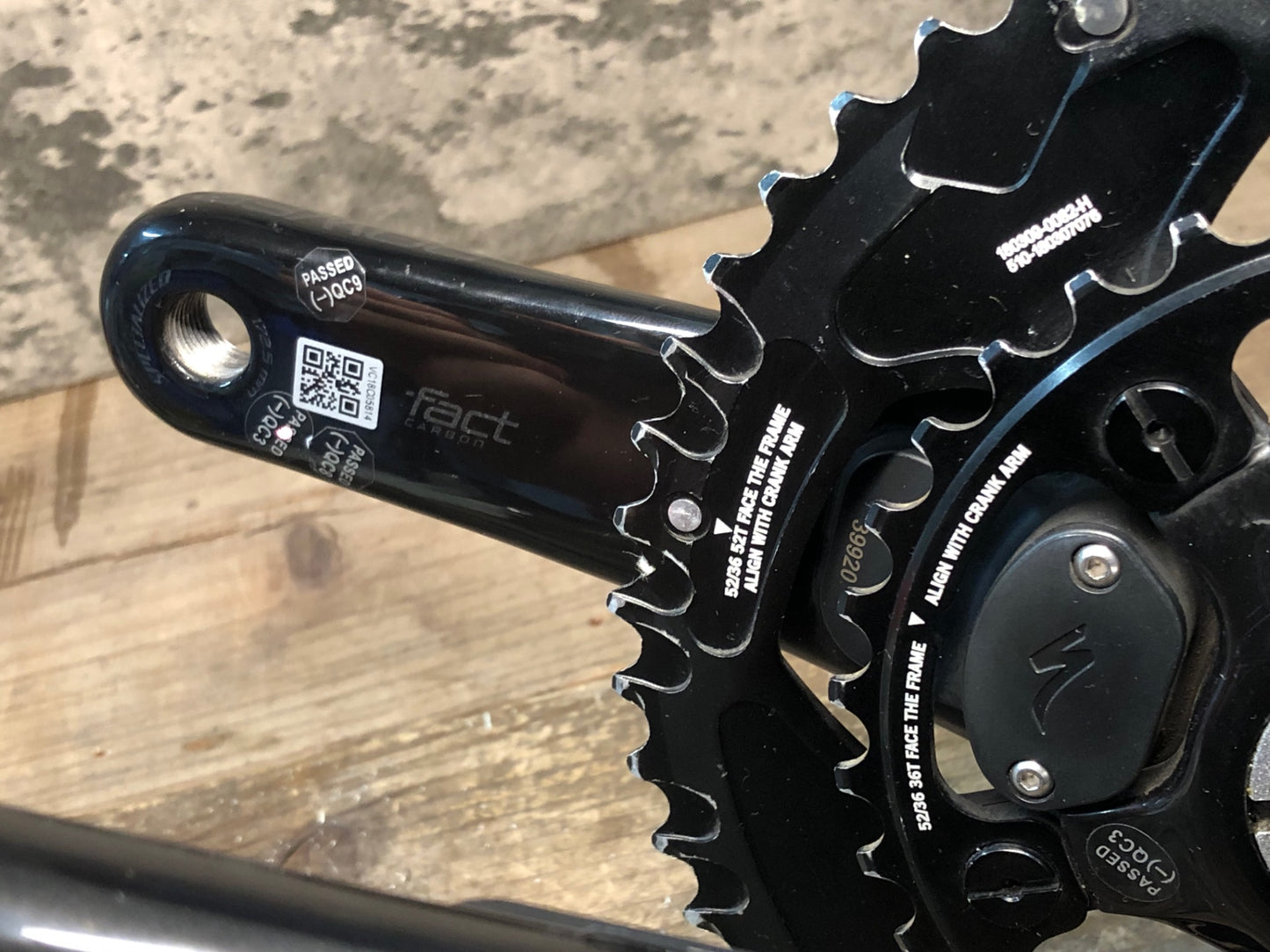 IP495 スペシャライズド SPECIALIZED S-WORKS POWER カーボンクランク 172.5mm 52-36T BCD110 5H 接続確認済み