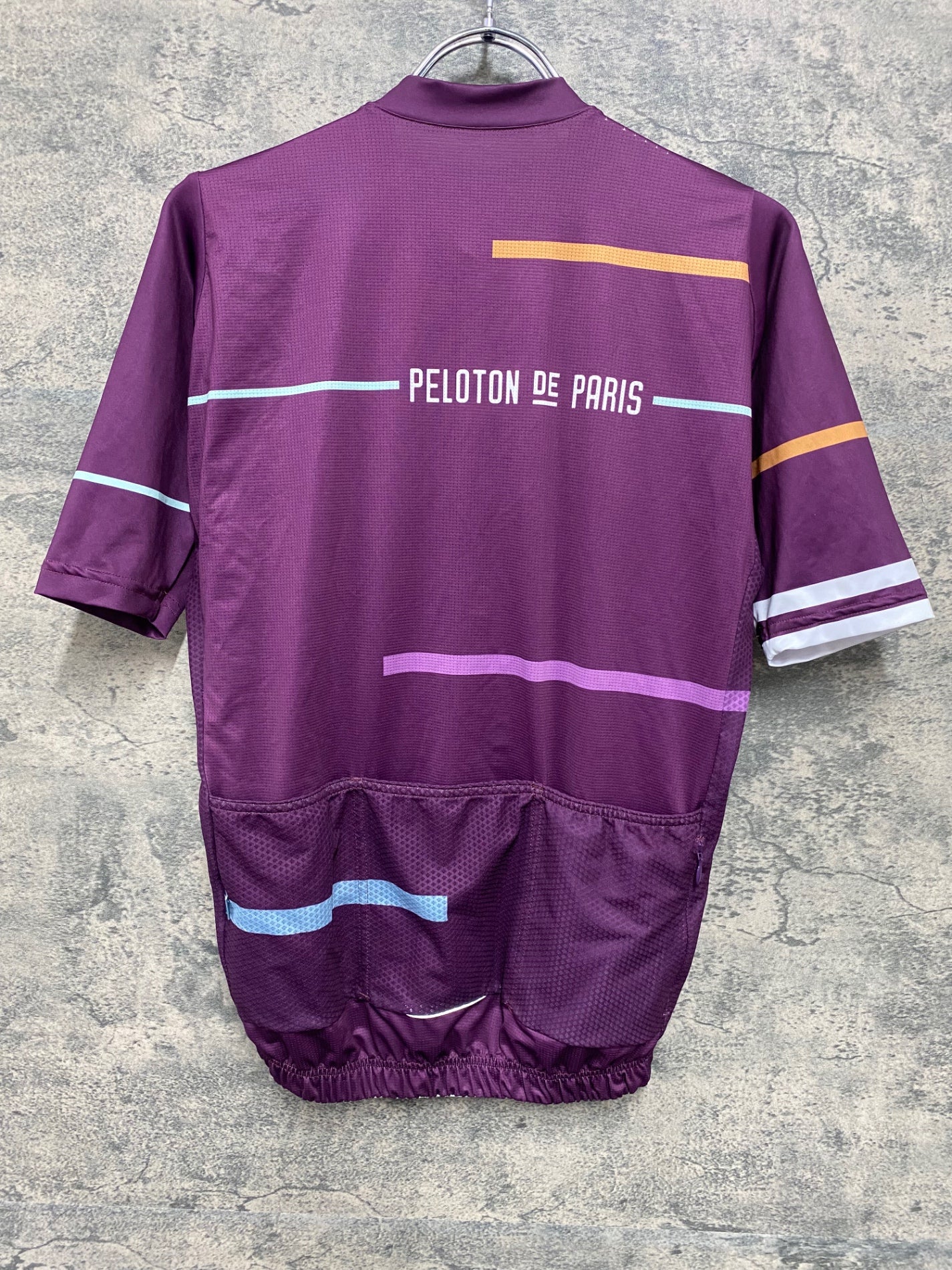 JA878 プロトンドパリ Peloton de Paris 半袖 サイクルジャージ 紫 L