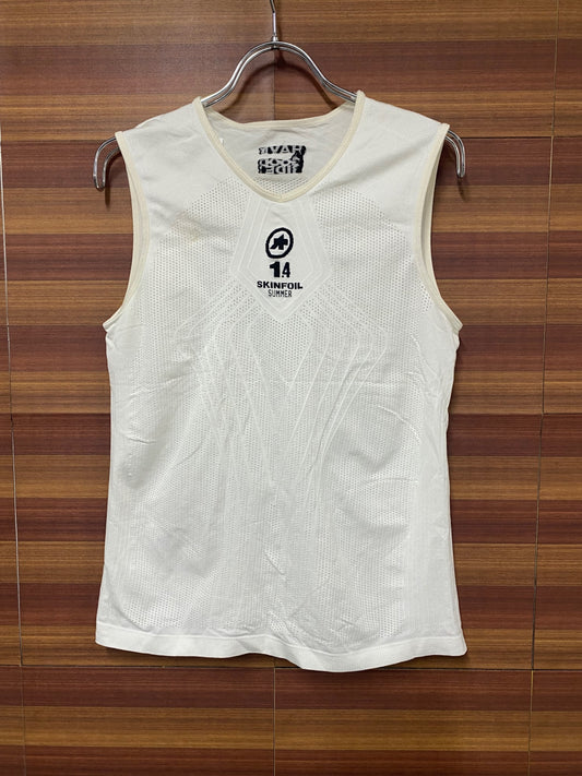IS023 アソス assos SKINFOIL ノースリーブ ベースレイヤー 白 Ⅰ
