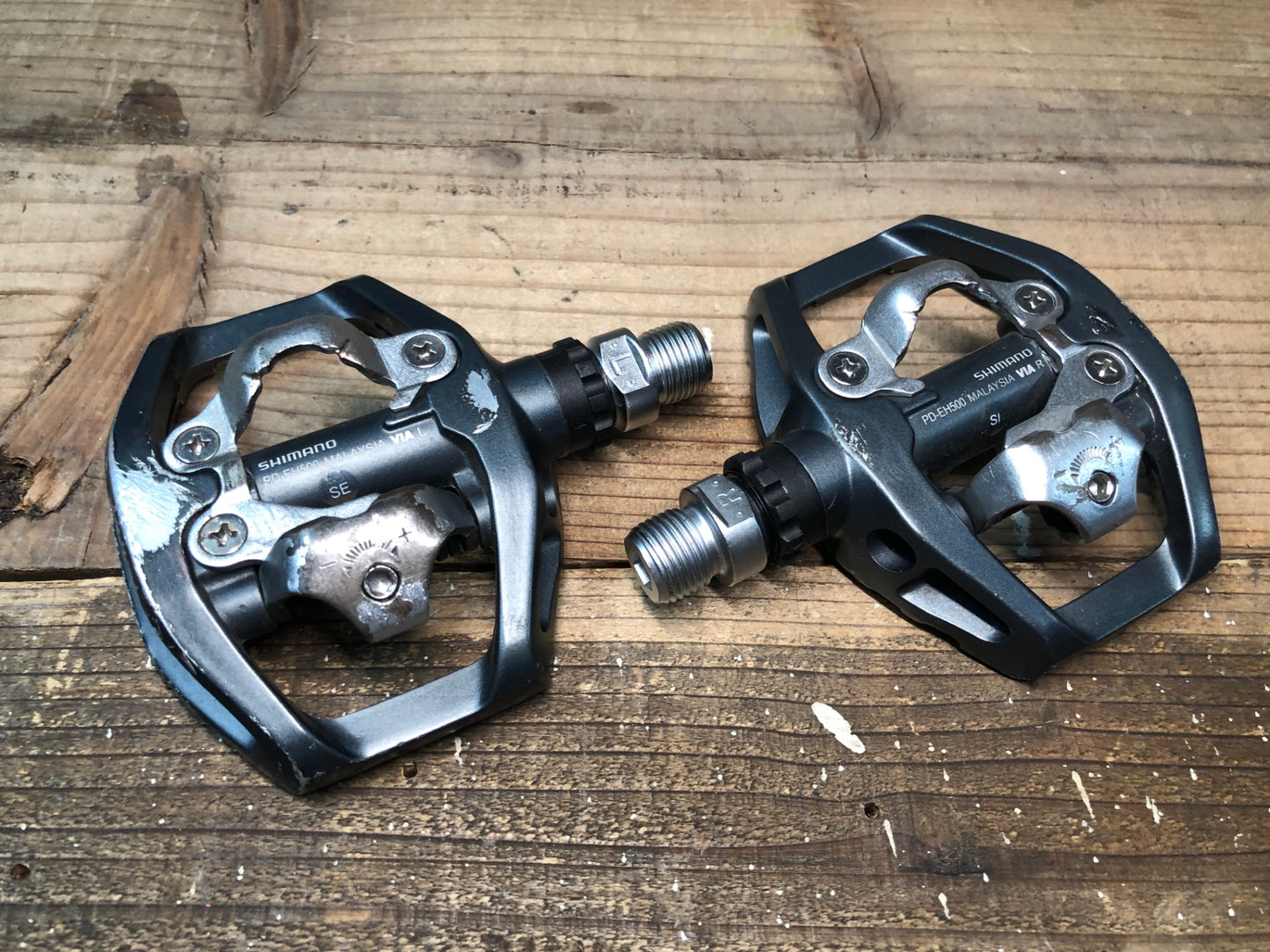 IO120 シマノ SHIMANO PD-EH500 ビンディングペダル 片面フラット SPD