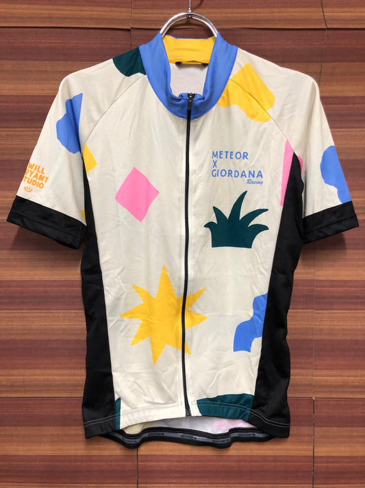 IT314 ジョルダーナ Giordana 半袖 サイクルジャージ ベージュ 黒 METEOR x GIORDANA XS