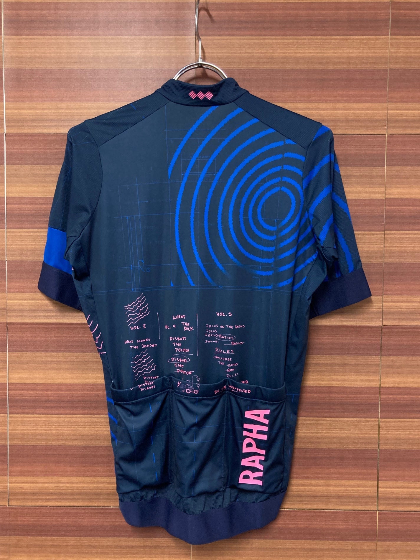 IS669 ラファ RAPHA EF PRO TEAM TRAINING JERSEY 半袖 サイクルウェア 紺 ピンク M