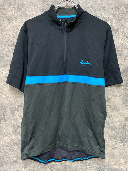 JD381 ラファ Rapha MEN'S CLUB JERSEY 半袖 サイクルジャージ 黒 XL TEAM sky