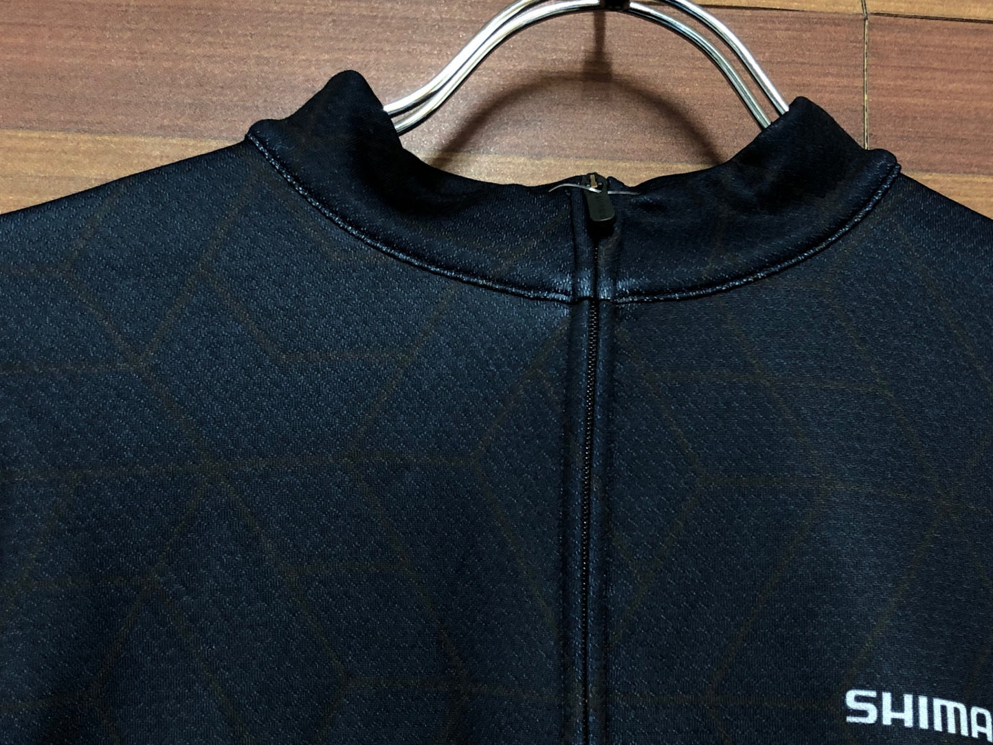 IN337 シマノ SHIMANO 裏起毛 長袖 サイクルジャージ 紺 L
