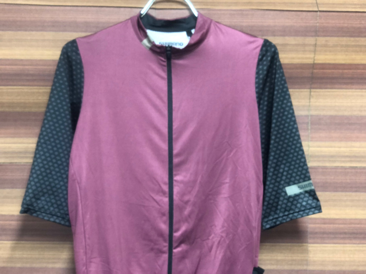 IN414 シマノ SHIMANO 半袖 サイクルジャージ ワインレッド L