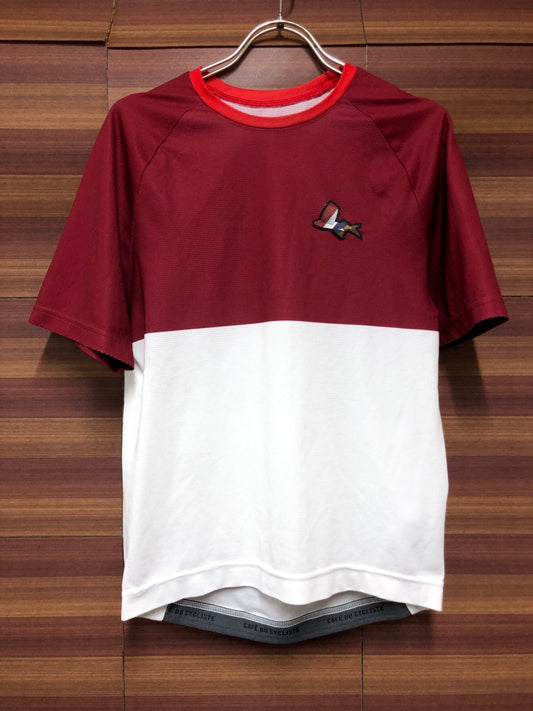IT448 カフェドシクリステ Cafe du Cycliste Betty man 半袖 Tシャツ 赤 白 S