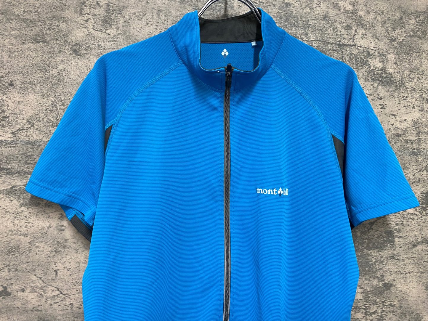 JB484 モンベル mont-bell 半袖 サイクルジャージ 水色 L